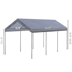 "10FT X 20FT Carport <b>Canopy</b> <b>Tent</b> Portable Garage Patio Cover Adjustable Height Anti UV Car Truck Shelter" - Product Image 3
