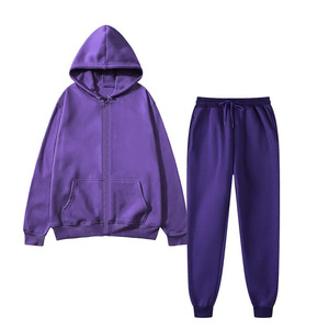 Conjunto Deportivo Unisex Azul Marino con Capucha, Sudadera de Manga Larga con Cierre Frontal y Pantalones con Bolsillos Laterales, Ropa Casual - Product Image 6