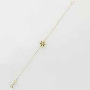 Bracelet flocon de neige péridot, chaîne délicate, bijoux d'hiver, argent sterling 925, plaqué or 14 carats, cadeau pour elle - Product Image 6