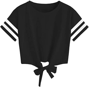 เสื้อยืดเด็กผู้หญิงสไตล์ใหม่ คอกลม แขนสั้น ลายดอกไม้ พิมพ์ลายทั้งตัว เอวธรรมชาติ สำหรับงานปาร์ตี้ฤดูร้อน - Product Image 4