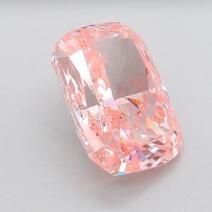 เพชรสีส้มอมชมพูสดใส ทรงคุชชั่น เจียระไนแบบมาสเตอร์คัท  ผลิตในห้องปฏิบัติการ ได้รับการรับรองจาก IGI สี F ความสะอาดระดับ VS2 - Product Image 4