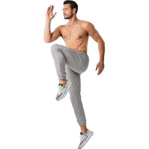 Pantalones de chándal de entrenamiento de gimnasia para hombre 2025 con bolsillos con cremallera, pantalones de chándal atléticos con cintura elástica y cordón - Product Image 1