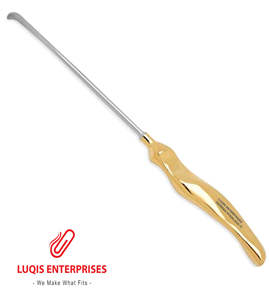 Elevador de succión frontal endoscópico Daniel, curvado en cuarto de círculo, 23.5 cm, de acero inoxidable, instrumento facial quirúrgico para endoscopia - Product Image 4