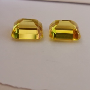 Zafiro Amarillo Cultivado en Laboratorio, Corte Octogonal, Gema Suelta, Claridad Brillante, Piedra de Calidad Premium para Joyería Hecha a Mano - Product Image 2