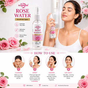 BHAMMAR Spray d'eau de rose 100 ml pour tous types de peau, liquide de soin écologique - Product Image 4