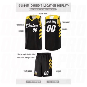 Uniforme de Baloncesto Sublimado de la Mejor Calidad, Conjunto sin Mangas de Poliéster Transpirable, Uniforme de Baloncesto Reversible para Hombre - Product Image 2