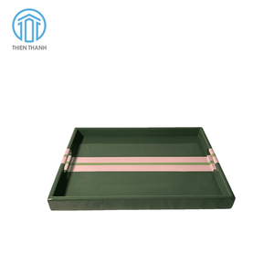 ถาดเสิร์ฟสีเขียวเคลือบแลคเกอร์ MDF ดีไซน์ใหม่ทันสมัย ถาดไม้ตกแต่งสั่งทำพิเศษ งานแฮนด์เมด ของตกแต่งบ้านสุดหรูจากโรงงาน - Product Image 1