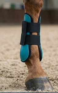 Ensemble de protections tendineuses et de protection de la cheville pour l'équitation, en néoprène rembourré de 6 mm et caoutchouc. Botte à double sangle élastique absorbant les chocs - Product Image 2