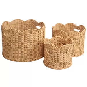 Premium Rattan Basket Handmade Natural <b>Storage</b> Organizer Best Seller Eco Friendly Home Decor Multi Use Supplier - Product Image 2
