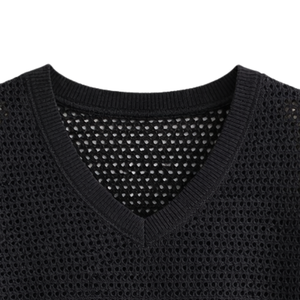 Cárdigan de Punto Personalizado para Mujer, Estilo Casual, Holgado, Cuello Alto, Color Sólido, Acrílico, para Invierno - Product Image 5