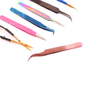 Ciseaux à ressort durables pour extension de cils 6 pièces avec pointes pointues pour une application pratique des faux cils - Product Image 1