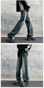 Pantalones Vaqueros Cargo Personalizados de Cintura Alta, Corte Regular, Estilo Hip Hop, 100% Algodón, Lavado Ácido, Ligeros - Product Image 4