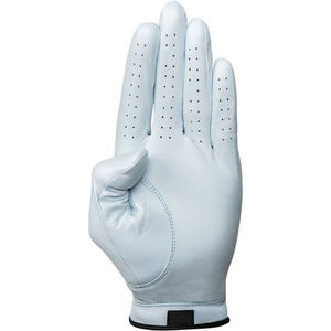 Golf Gloves Sheepskin Full Finger Hand Grips Adjustable Wrist <b>Strap</b> Right Hand Non Slip Hook Loop Closure Men Sports Use White - Product Image 3
