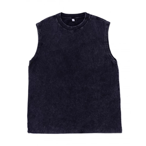 Débardeur Homme Vintage Délavé Sans Manches en Coton Coupe Oversize Effet Acide pour Gym et Streetwear - Product Image 6