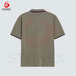 Camisa de Hombre Verde Oliva, Tejida en Algodón, Estilo Casual Premium, Manga Corta, Clásica y Moderna - Product Image 2