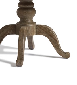 Heritage Double Pedestal Teak <b>Table</b> – Classic Handcrafted <b>Solid</b> <b>Wood</b> Living Room <b>Table</b> with Sculpted Base and Aged Finish - Product Image 6