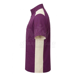 Blouse médicale à demi-zip, col montant, manches courtes et construction fonctionnelle pour usage quotidien - Product Image 5