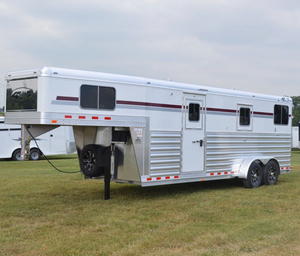 Custom Built Luxury Horse Trailer for Farm and Racing Durable Chassis Easy Loading Ramp Anti <b>Slip</b> Floor <b>Long</b> Distance Transport - Product Image 1