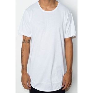 T-shirt bianca da uomo WEIV con cuciture allungate - Product Image 1