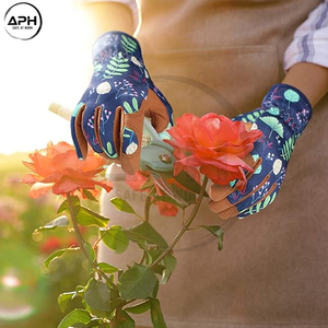 ผู้จัดจำหน่ายที่ดีที่สุด รับผลิตแบบ OEM ODM ถุงมือทำสวนลายพิมพ์ตามสั่ง ถุงมือทำงานในสวนเสริมความแข็งแรงบริเวณฝ่ามือ ถุงมือปลูกต้นไม้แบบเต็มนิ้ว - Product Image 3