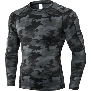 Chemise de compression à manches longues pour homme de qualité supérieure, logo personnalisé, séchage rapide, vêtements de sport pour entraînement professionnel de fitness - Product Image 1