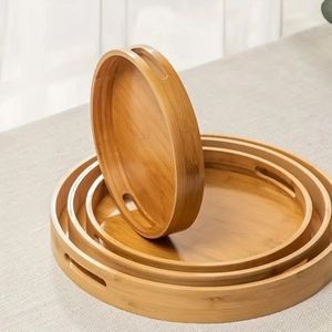 Plato Redondo de Madera para Servir H a CRAFT - Diseño Clásico, Patrón Sólido, Acabado Pulido, Duradero, para Bodas y Eventos - Product Image 4