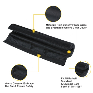 Low MOQ Custom Made <b>Adjustable</b> Rubber <b>Barbell</b> Pad for Squats Powerlifting Durable Universal Use Comfortable <b>Barbell</b> Pad - Product Image 2
