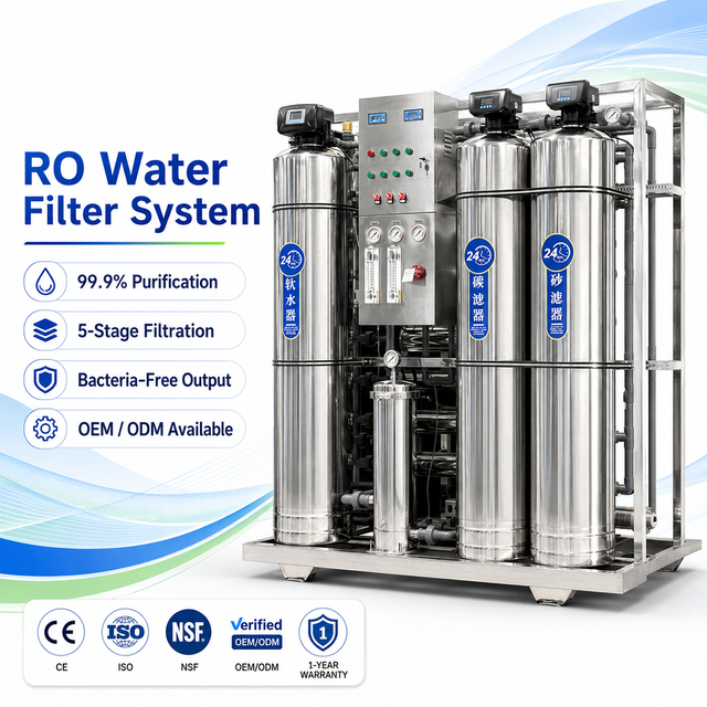 Industrial Commercial Water Purification System Large Stainless Steel Tank and Pump for Lab Industries Water Filter Treatment