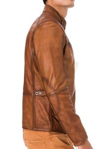 Chaqueta de Cuero Genuino Personalizada con Logotipo, Chaqueta de Cuero Duradera, Prenda Exterior de Moda, Precio de Fábrica, Chaquetas de Cuero Genuino para Hombre - Product Image 5