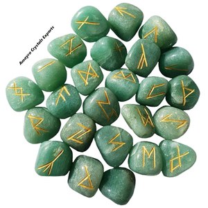 Conjuntos de Runas Hechas a Mano con Piedras Preciosas Naturales, Hermoso Conjunto de Runas de Aventurina Verde, Venta al por Mayor Directa de Amayra Crystals Exports India - Product Image 6