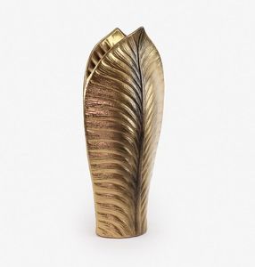 Wholesale Modern Luxury Aluminum Wood Texture Handmade Customizable Tabletop <b>Vase</b> <b>Set</b> High-End Metallic Floral Home Wedding - Product Image 4