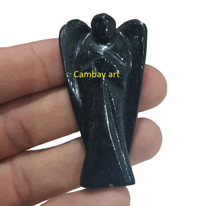 Statue d'ange gardien en aventurine bleue en gros, figurine d'ange de l'amour en cristal naturel faite à la main, cadeau spirituel de méditation Reiki - Product Image 5