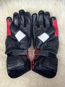 Gants de course moto de compétition en cuir pleine manche unisexe avec protection renforcée paume et articulations pour extérieur et salle de sport - Product Image 6
