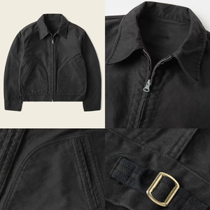 Cotton <b>Canvas</b> Streetwear Winter <b>Jacket</b> 100% Cotton Waterproof Reversible Zipper Closure Cotton <b>Canvas</b> <b>Jacket</b> - Product Image 3