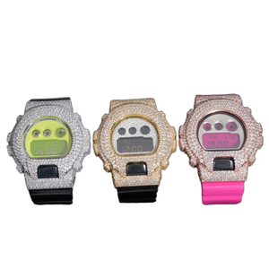 Kit de Modificación de Reloj DW6900 de Alta Calidad, Analógico, de Buceo, de 5 mm, de Acero Inoxidable de Lujo, Conversión Totalmente Metálica, Cristal de Zafiro, Aspecto de Diamante - Product Image 3