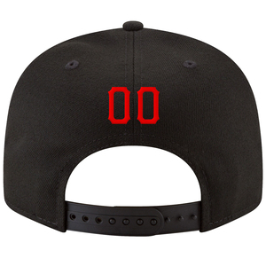 <b>Black</b> 6-Panel <b>Baseball</b> <b>Cap</b> With Red G Embroidery Front Panel Fitted Unisex Casual Hat - Product Image 5