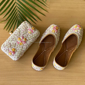 Jutti — pochette brodée pour femme, tenue de soirée élégante, ensemble deux pièces, Style indien, broderie, Jutti - Product Image 1