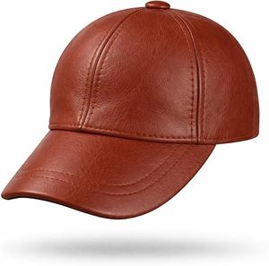Gorra de Cuero con Correa Trasera, Logotipo Personalizado en Relieve, Gorra de Golf de Cuero Genuino, Gorra Unisex de Alta Calidad Tipo Dad Hat - Product Image 1