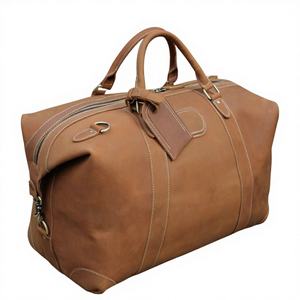 Unisex Shoulder <b>Bag</b> for Traveling Genuine Leather Customized Lightweight Eco-Friendly Waterproof Foldable Gym & <b>Travel</b> Use - Product Image 2