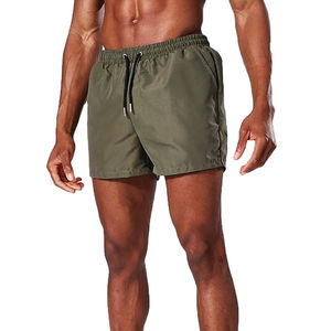 Shorts de sport pour hommes en Spandex/Nylon extensible, légers, lavés, avec cordon de serrage, pour l'entraînement et la course à pied en été - Product Image 6