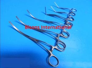 BISONS Kit de pinces vasculaires périphériques médicales en acier inoxydable de haute qualité, 6 pièces, pinces d'occlusion hémostatiques pour la vente en gros - Product Image 1