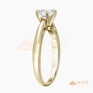 Round Cut Moissanite <b>Solitaire</b> <b>Ring</b> Gold Engagement <b>Ring</b> for Women Minimalist Bridal Jewelry Gift - Product Image 6
