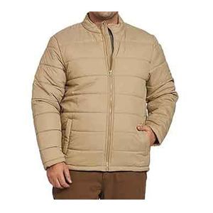 Blouson matelassé léger pour homme, résistant à l'eau, coupe-vent personnalisé, à capuche, fermeture éclair, tricoté, uni, streetwear, écologique - Product Image 1