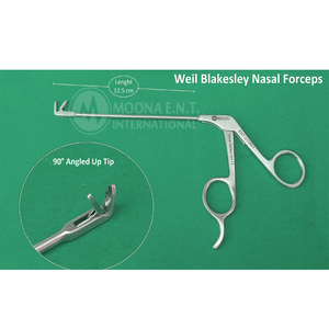 Ensemble de pinces nasales ENT 3 pièces droites 45° °   Up 90 °   Instruments chirurgicaux d'oto-rhino-laryngologie Up Tip certifiés CE - Product Image 6