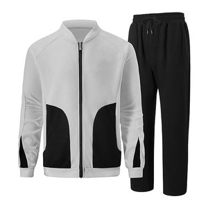 ชุดวอร์มผู้ชายแบบสองชิ้น ชุดเสื้อแขนยาวและกางเกงขายาว ชุดออกกำลังกาย ชุดวิ่งจ๊อกกิ้ง ชุดกีฬาสวมใส่สบาย ทันสมัย สไตล์ลำลอง - Product Image 1