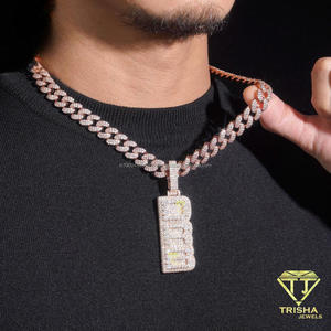 จี้ตัวเลขประดับเพชรโมอิสซาไนต์และเงินแท้ 925 สไตล์ฮิปฮอปสุดหรู - Product Image 2
