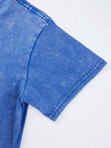 Summer Diamond Cotton Washed T-Shirts Women <b>Crop</b> <b>Tops</b> Casual Street O-Neck Short Sleeve Tees Vintage Womans Clothes - Product Image 5