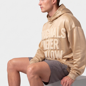 Men's <b>100</b>% <b>Polyester</b> Hoodie Oversized Winter Heavy <b>Polyester</b> Hooded Sweatshirt Sportswear Training Chenille Embroidery Hoodie - Product Image 4