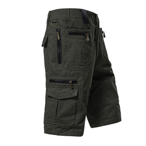 Shorts Cargo Homme Tendance Multi-Poches Nouveau Style Été Imperméable Taille Mi-Haute Élastique Coton Tissé HAWX RACE - Product Image 3