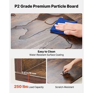 Piano d'Appoggio per Lavatrice e Asciugatrice 54 X 27.5 Pollici in Legno Resistente all'Acqua con 2 Ganci per Vestiti - Product Image 4